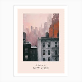 Mornings In New York Rooftops Morning Skyline 4 Art Print