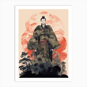 Samurai Illustration 2 Art Print