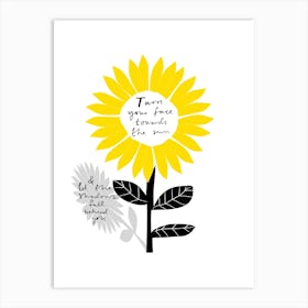 Inspirational Sunflower Art Print
