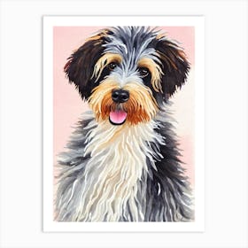 Puli 2 Watercolour Dog Art Print