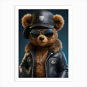 Teddy Bear In Sunglasses 1 Art Print