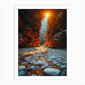 Sunrise In The Canyon Art Print