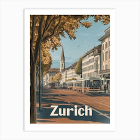 Aihrgdesign A Classic 1960s Travel Poster For Zurich Showcasi 83a18329 C649 4961 975d 80b14bcf05dc 3 Art Print