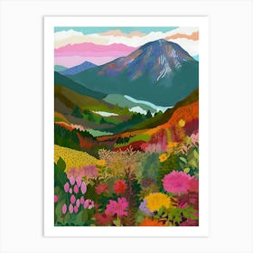 Abstract Mountain Colorful Acrylic Art Print