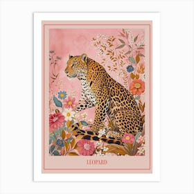Floral Animal Painting Leopard 1 Poster Art Print