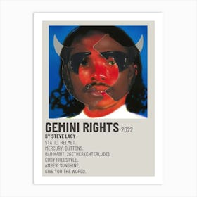 Gemini Rights 2022 Poster Decor 2 Art Print