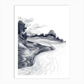 Landscape Drawing 1 Art Print