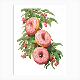 Donuts On A Branch 2 Art Print