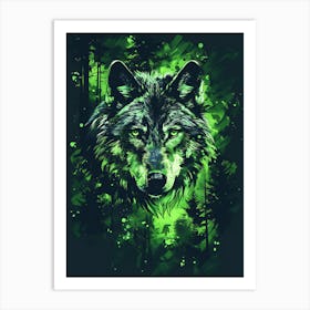 Wolf In The Jungle 18 Art Print