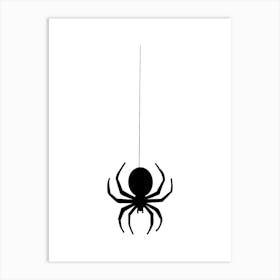 Spider Hanging From A String Art Print