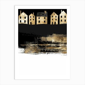 Gold Houses Art Print