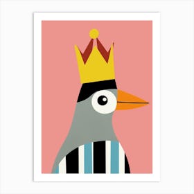 Little Toucan 1 Wearing A Crown Art Print