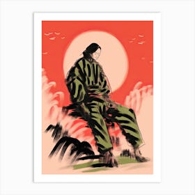 Samurai Illustration 17 Art Print