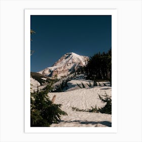 Snowy Mount Hood Art Print