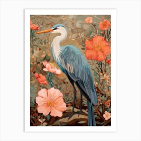 Great Blue Heron 1 Detailed Bird Painting Art Print