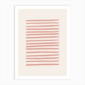 Abstract Pink Lines Art Print