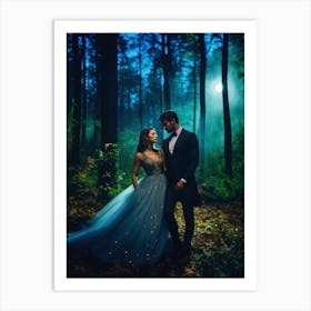 Fairytale Wedding In The Forest Art Print