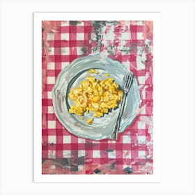 Pink Breakfast Food Scrambled Eggs 4 Art Print