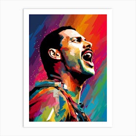 Freddie Mercury rockstar singer Art Print