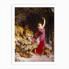 Briton Riviere, R. A. (British, 1840–1920) Aphrodite, 1902 Goddess of Love with Animals, Oil on Canvas Reproduction Art Print