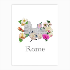 Rome hand drawn illustration Art Print