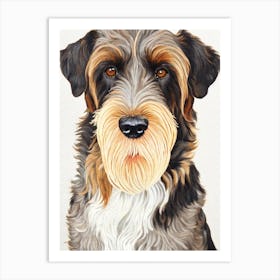 Otterhound 2 Watercolour Dog Art Print