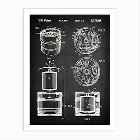 Brewery Art, Brewery Decor, Beer Maker Gift,Beer Keg Decor, Beer Lover Gift, Beer Keg Patent, Beer Print, Craft Beer Decor, Beer Maker,Hb0151 Art Print