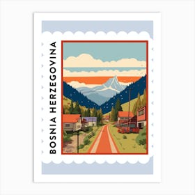 Bosnia Herzegovina 2 Travel Stamp Poster Art Print