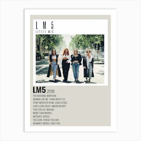 Lm 5 Little Mix M5 2018 Poster 1 Art Print