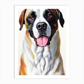 Dogo Argentino Watercolour Dog Art Print