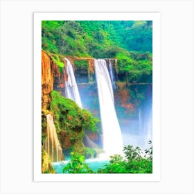 Nohsngithiang Falls, India Majestic, Beautiful & Classic Art Print