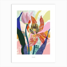 Colourful Flower Illustration Poster Tulip 3 Art Print