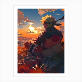 Naruto Sunset Art Print