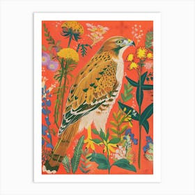 Spring Birds Red Tailed Hawk 4 Art Print