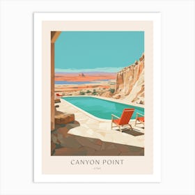 Canyon Point, Utah Midcentury Modern Pool Poster Art Print