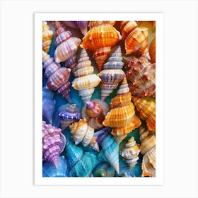 Colorful Sea Shells Art Print