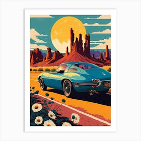 Blue Jaguar Art Print