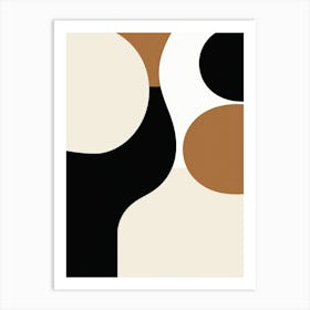 Illusive Monochrome Geometry, Bauhaus Art Print