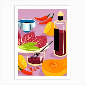 Radiccio Salad Still Life Art Print