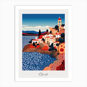 Poster Of Otranto, Italy, Illustration In The Style Of Pop Art 1 Art Print