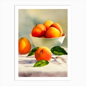 Apricot Italian Watercolour fruit Art Print