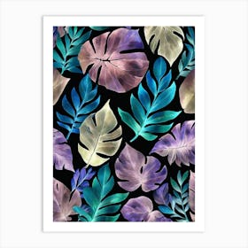 Watercolor Tropical Leaves Art Print 0 Art Print