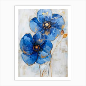 Blue Poppies 16 Art Print