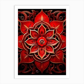 Symmetrical Mandalas Geometric Illustration 5 Art Print