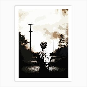 Boy On The Road Art Print