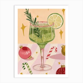 Christmas Margarita Art Print