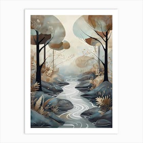 River In The Forest 9 Art Print