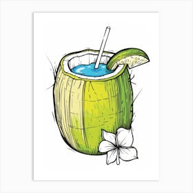 Coconut Cocktail 1 Art Print