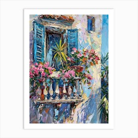 Balcony Painting In Dubrovnik 4 Art Print