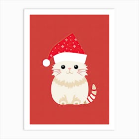 Santa Cat 5 Art Print